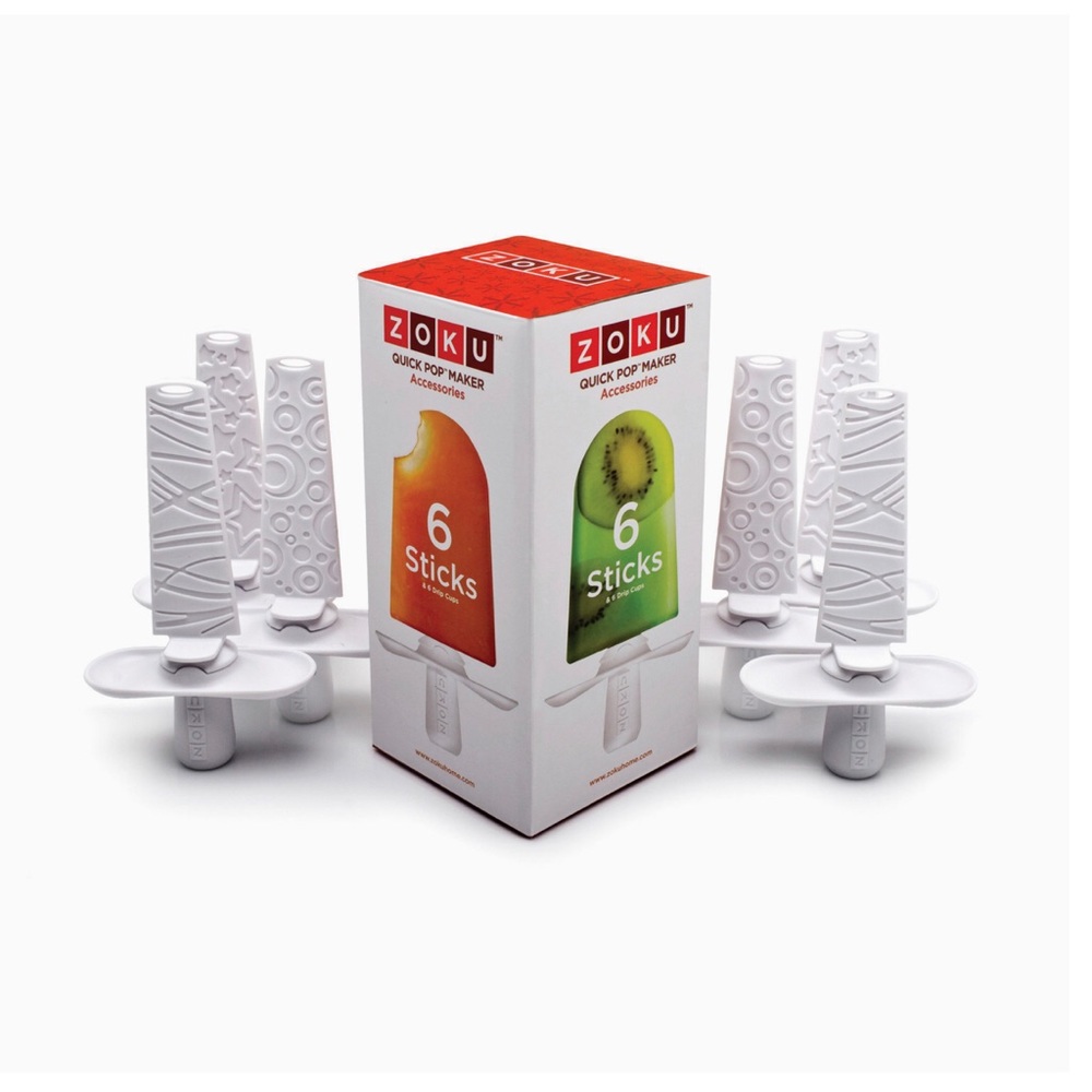 Zoku popsicle set of 6 holder with drip guards